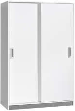 Garderobni ormar s kliznim vratima Trafiko 14 - bijela/siva