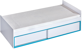 Dječji krevet Trafiko 13 - 90x200 cm - bijela/tirkizna