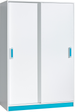 Ormar s kliznim vratima Trafiko 14 - bijela/tirkizna