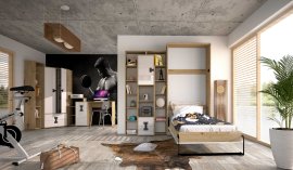 Dječja soba Index – bijeli sjaj/artisan hrast