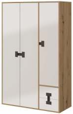 Garderobni ormar Index 04 – bijeli sjaj/artisan hrast