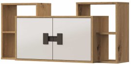 Polica Index 12 – bijeli sjaj/artisan hrast