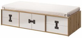 Dječji krevet Index 15 - 90x200 cm - bijela/artisan hrast