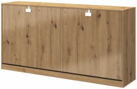 Vodoravni krevet u ormaru Index 20 - 90x200 cm - artisan hrast sjaj