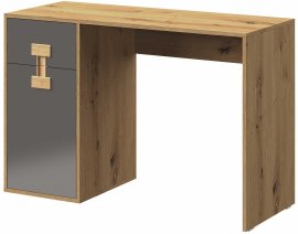 Pisaći stol Index 10 – sivi sjaj/artisan hrast