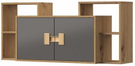 Polica Index 12 – siva sjaj/artisan hrast