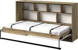 Vodoravni krevet u ormaru Nero 16 - 90x200 cm – sjaj