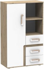 Visoka komoda Apetito 06 - svijetli hrast