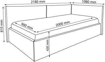 Constanta - Podizni krevet Kidi - 90x200 cm