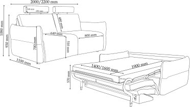 Constanta - Trosjed Lyon - 160 cm