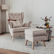 Fotelja za odmor s tabureom Classic