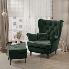 Fotelja s tabureom Scandi