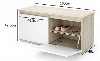PKMebel - Set za predsoblje Emi 5 -  sivi (graphite)