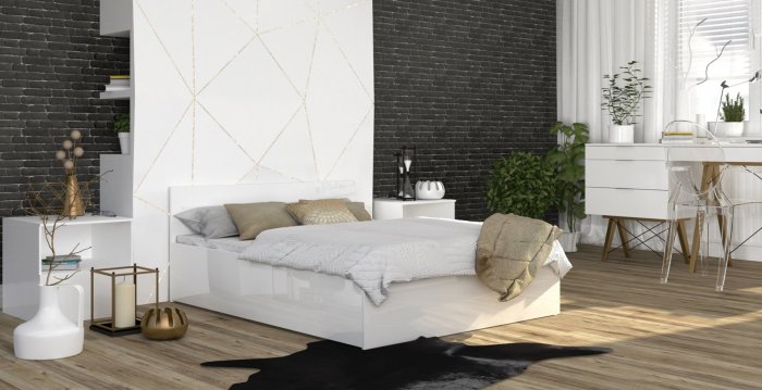 Krevet sa spremnikom Panama plus - 140x200 cm bijela