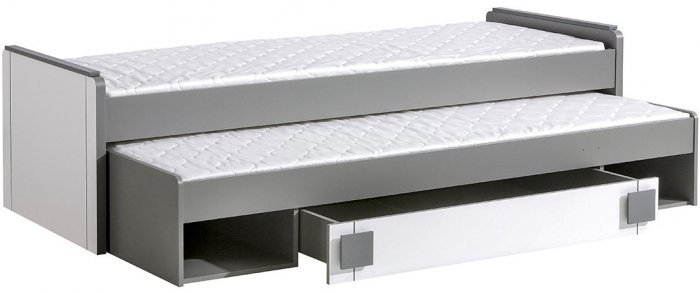Dolmar - Krevet Gumi G16 s dodatnim ležajem - Bijela/antracit - 80x200 cm