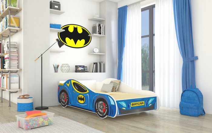 ADRK Furniture - Dječji krevet Batcar - 70x140 cm
