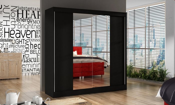 ADRK Furniture - Ormar s kliznim vratima Perez - 200 cm