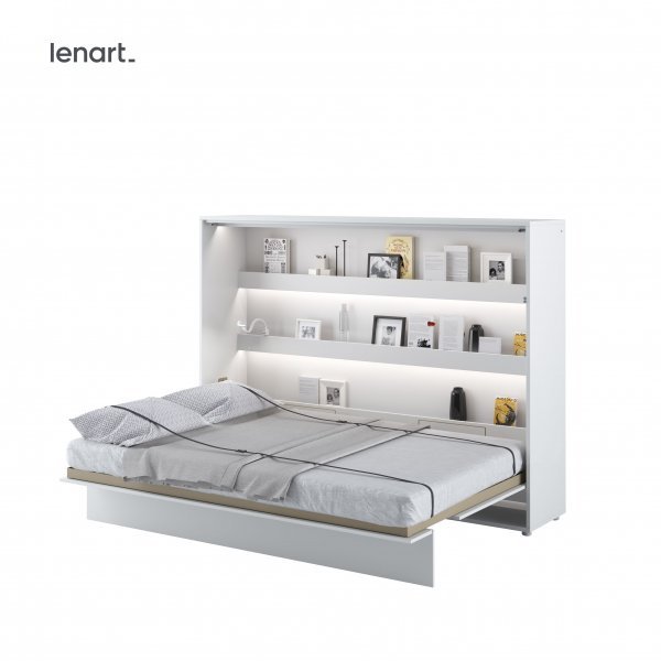 Bed Concept - Krevet u ormaru Lenart - Bed Concept 04 - 140x200 cm - bijela visoki sjaj 