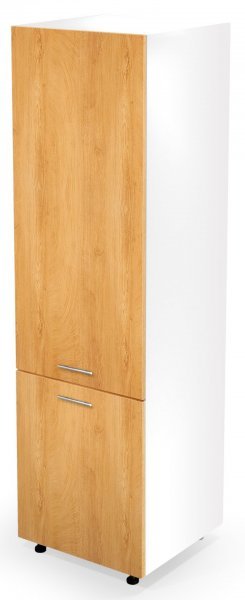 Halmar - Visoki kuhinjski element za hladnjak Vento DL-60/214 - bijela/medeni hrast