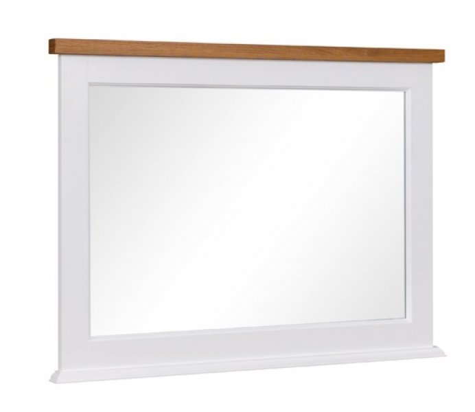 ADRK Furniture - Ogledalo Gal P05 - bijela/prirodni hrast