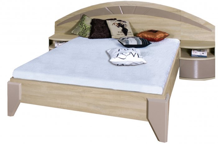 Fadome - Krevet Dome DL2-1 - 160x200 cm s ormarićima - hrast sonoma