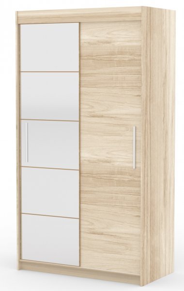 ADRK Furniture - Ormar s kliznim vratima Esti - 120 cm - sonoma