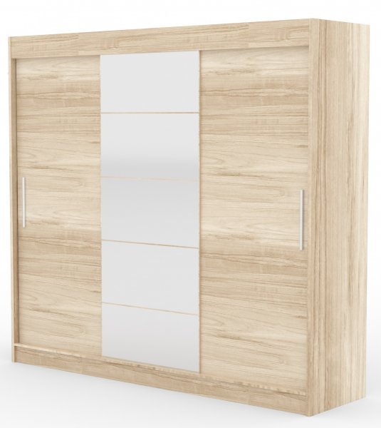 ADRK Furniture - Ormar s kliznim vratima Erwin - 235 cm - sonoma