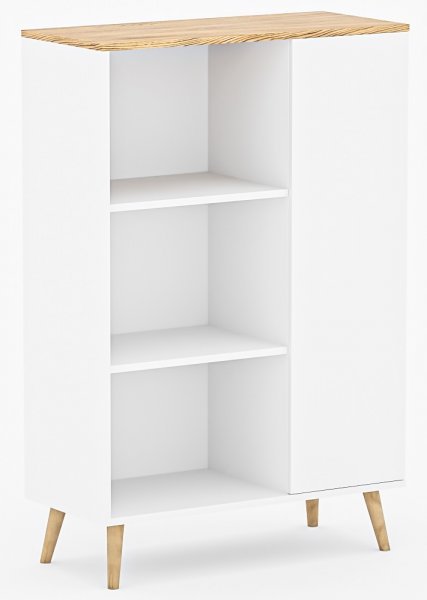 ADRK Furniture - Komoda s otvorenim policama Fonzi - bijela/craft zlatna