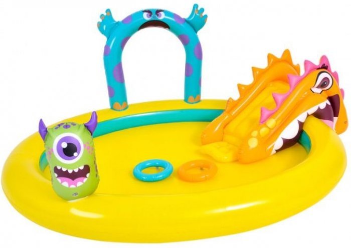Mirpol - Dječji bazen na napuhavanje s toboganom i špricom Monsters