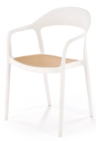 Halmar - Blagovaonska stolica K530 - bijela/nature