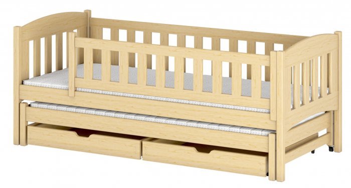 Lano - Dječji krevet s dodatnim ležajem Amelka - 80x200 cm - Bor