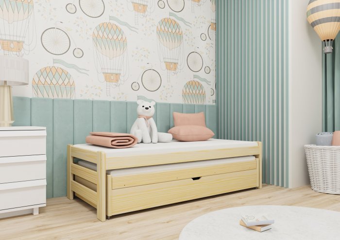 Lano - Dječji krevet s dodatnim ležajem Anis - 90x200 cm - Bor