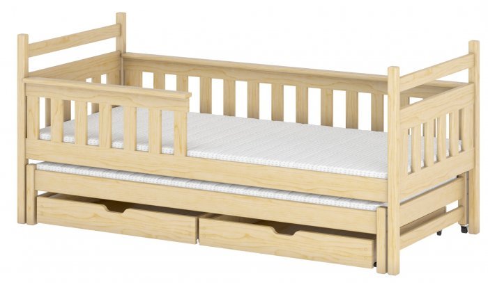 Lano - Dječji krevet s dodatnim ležajem Dominik - 80x160 cm - Bor