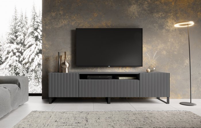 ADRK Furniture - TV element s povišenim nogicama Noemi - graphite