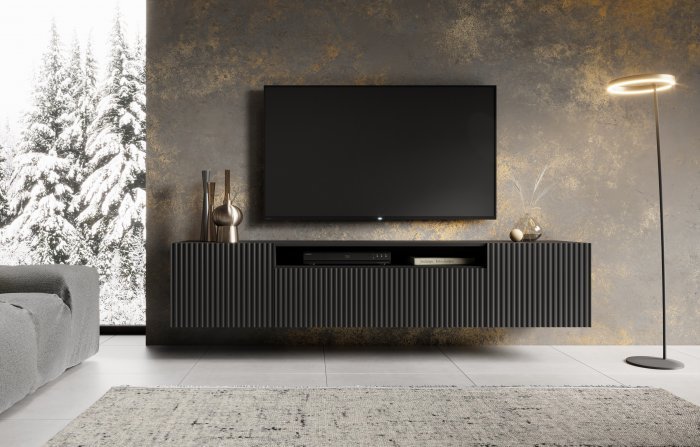 ADRK Furniture - TV element zidni Noemi - crna