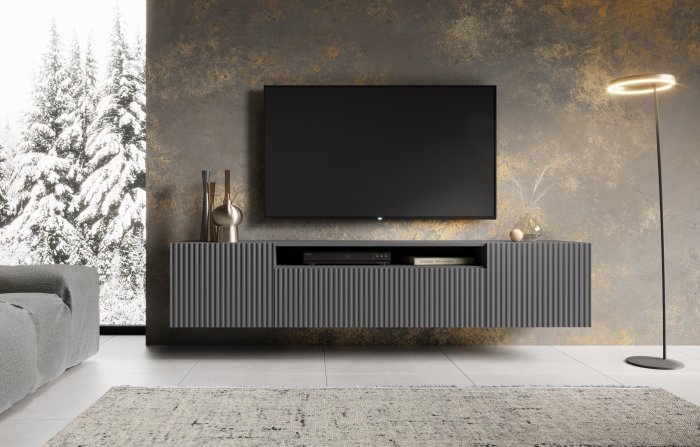 ADRK Furniture - TV element zidni Noemi - graphite